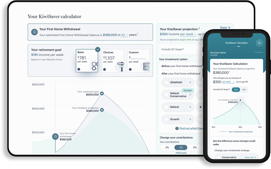 KiwiSaver calculator illustration