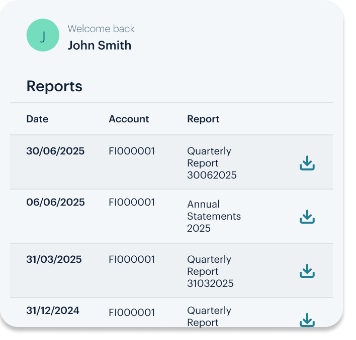 Document icon for statements